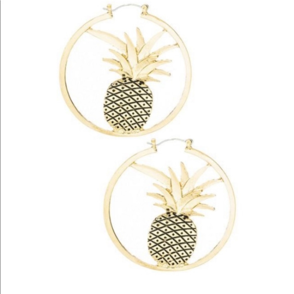 8 Other Reasons - Tropic Pineapple hoop earrings